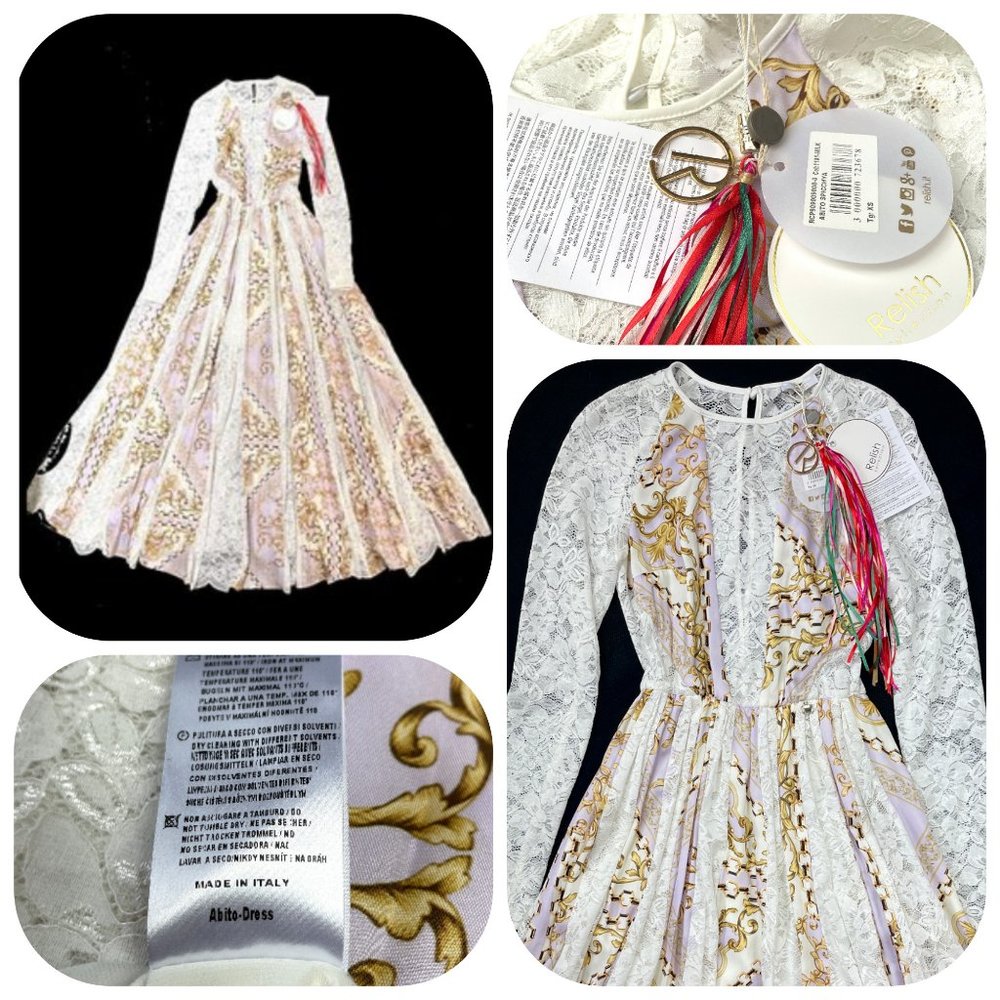 NWT RELISH Made in Italy Lace Long dress